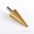 HSS Cone Cone Titanium enduit de pas de perceuse